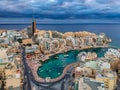 Scenery of the Spinola Bay in St. Julian's, Malta