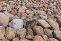 Scenery of stones in Koknese in the park Garden of Destinies in Latvia Royalty Free Stock Photo