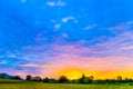 Scenery in the sunset Royalty Free Stock Photo
