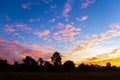 Scenery in the sunset Royalty Free Stock Photo
