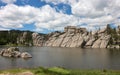 The scenery of Sylvan Lake in summer, in Custer State Park, South Dakota Royalty Free Stock Photo