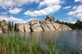 The scenery of Sylvan Lake in summer, in Custer State Park, South Dakota Royalty Free Stock Photo