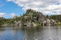 The scenery of Sylvan Lake in summer, in Custer State Park, South Dakota Royalty Free Stock Photo