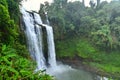 Scenery of Tad Yuang Waterfall in Champasak, Southern Laos