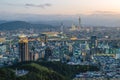 Scenery of Taipei city skyline in taiwan at night Royalty Free Stock Photo