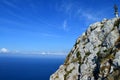 Scenery from the Top of Mount Pellegrino with the Statue of Santa Rosalia, Palermo, Sicily, Italy, Europe