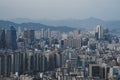 The scenery/top of a mountain in Seoul, Korea