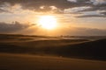 Tottori Sand Dunes in Tottori Prefecture, Japan at sunset Royalty Free Stock Photo
