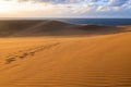 Tottori Sand Dunes in Tottori Prefecture, Japan at sunset Royalty Free Stock Photo