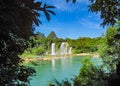 Scenery of the Trans-national Waterfall in Chongzuo Detian, Guangxi, China Royalty Free Stock Photo