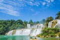 Scenery of the Trans-national Waterfall in Chongzuo Detian, Guangxi, China Royalty Free Stock Photo