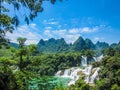 Scenery of the Trans-national Waterfall in Chongzuo Detian, Guangxi, China Royalty Free Stock Photo