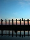 Scenery of Ubein Bridge Royalty Free Stock Photo