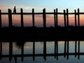 Scenery of Ubein Bridge Royalty Free Stock Photo
