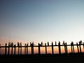 Scenery of Ubein Bridge Royalty Free Stock Photo