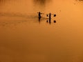 Scenery of Ubein Bridge Royalty Free Stock Photo