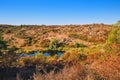 Scenery of Ukrainian Canyon, Lake in the mining mountainl