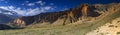 Scenery of Upper Mustang , village Ghemi , Upper Mustang trekking, Nepal. Royalty Free Stock Photo
