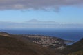 Scenery valley in Spain.Nature landscape. Cactus,vegetation and sunset panorama in Tenerife