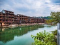 Scenery view of fenghuang old town .phoenix ancient town or Fenghuang County