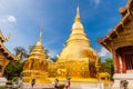 Scenery view golden Buddha Thailand Temple Wat Prasingh