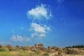 Scenery view mushroom hill Royalty Free Stock Photo