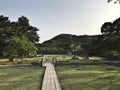 Scenery view of Nakijin-jo Site in Japan.