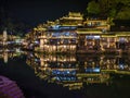 Scenery view in the night of fenghuang old town