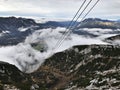Scenery visible from Zugspitze ropeway station.