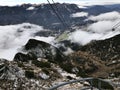 Scenery visible from Zugspitze ropeway station.