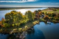 Scenery of the Vistula River by the Sobieszewo island . Poland