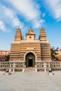 Scenery of Wuta Temple in Hohhot, Inner Mongolia, China