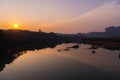 The scenery of Wuyishan landscape of Wuyi Mountains, peaks and the River of Nine Bends, Fujian province, China