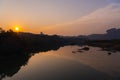 The scenery of Wuyishan landscape of Wuyi Mountains, peaks and the River Royalty Free Stock Photo