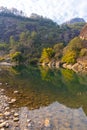 The scenery of Wuyishan landscape of Wuyi Mountains, peaks and the River Royalty Free Stock Photo