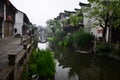 The scenery of Yuehe ancient town at Jiaxing, China. Royalty Free Stock Photo