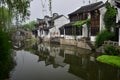 The scenery of Yuehe ancient town at Jiaxing, China. Royalty Free Stock Photo