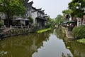 The scenery of Yuehe ancient town at Jiaxing, China. Royalty Free Stock Photo