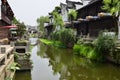 The scenery of Yuehe ancient town at Jiaxing, China. Royalty Free Stock Photo