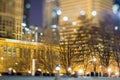 Scenes around city of CHicago Illinois at night Royalty Free Stock Photo