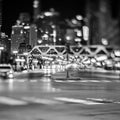 Scenes around city of CHicago Illinois at night Royalty Free Stock Photo