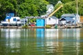 Scenes around tappan zee bridge on hudson river Royalty Free Stock Photo