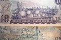 Scenes of Canada Banknotes, rear side of canadian paper money