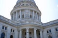 Scenes at the Farmers Market and Wisconsin State Capitol Royalty Free Stock Photo