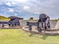 Scenes at Fort Moultrie on Sullivan`s island Charleston, South Carolina from the American Revolutionary war protecting the harbor Royalty Free Stock Photo