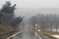 Rainy, Cold Day in Rural Ohio Royalty Free Stock Photo