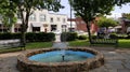 Cityscape - Memorial Water Fountain - Ellijay Georgia Town Square Royalty Free Stock Photo