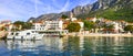 Scenic Adriatic coast of Croatia - Gradac village in Dalmatia