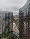 Scenic aerial downtown San Diego vista under a heavily overcast sky, California Royalty Free Stock Photo