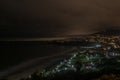 Scenic aerial night view of the Salt Creek Beach in Dana Point, Orange County, California Royalty Free Stock Photo